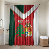 Rugby Tonga and Lebanon Bathroom Set Mate Maa Tonga Cedars Together LT14 Shower Curtain Only Multicolor - Polynesian Pride