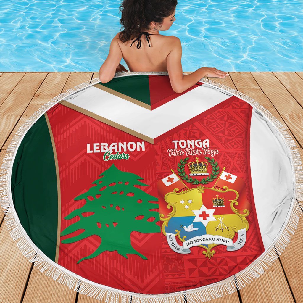 Rugby Tonga and Lebanon Beach Blanket Mate Maa Tonga Cedars Together LT14 - Polynesian Pride