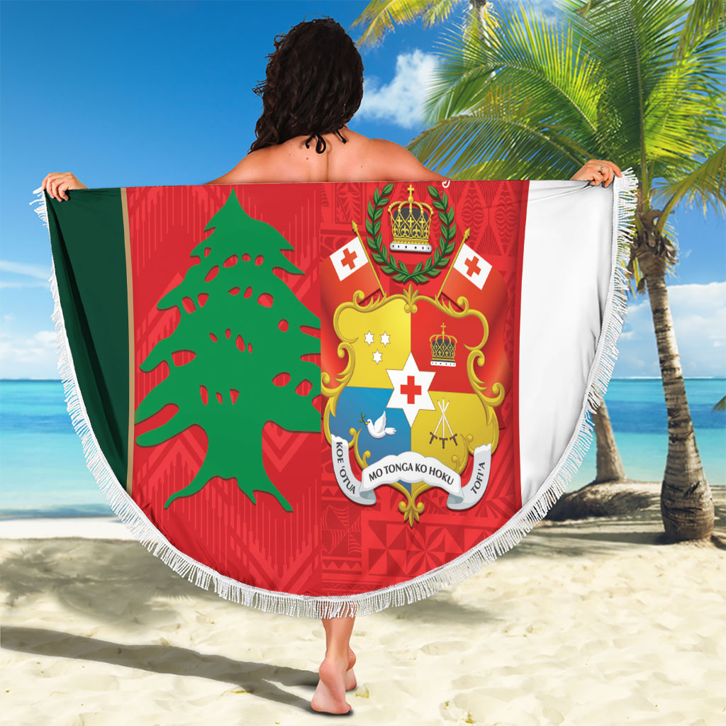 Rugby Tonga and Lebanon Beach Blanket Mate Maa Tonga Cedars Together LT14 - Polynesian Pride