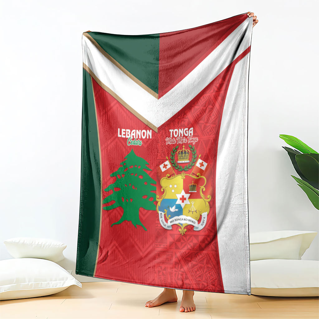 Rugby Tonga and Lebanon Blanket Mate Maa Tonga Cedars Together LT14 - Polynesian Pride