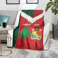 Rugby Tonga and Lebanon Blanket Mate Maa Tonga Cedars Together LT14 - Polynesian Pride