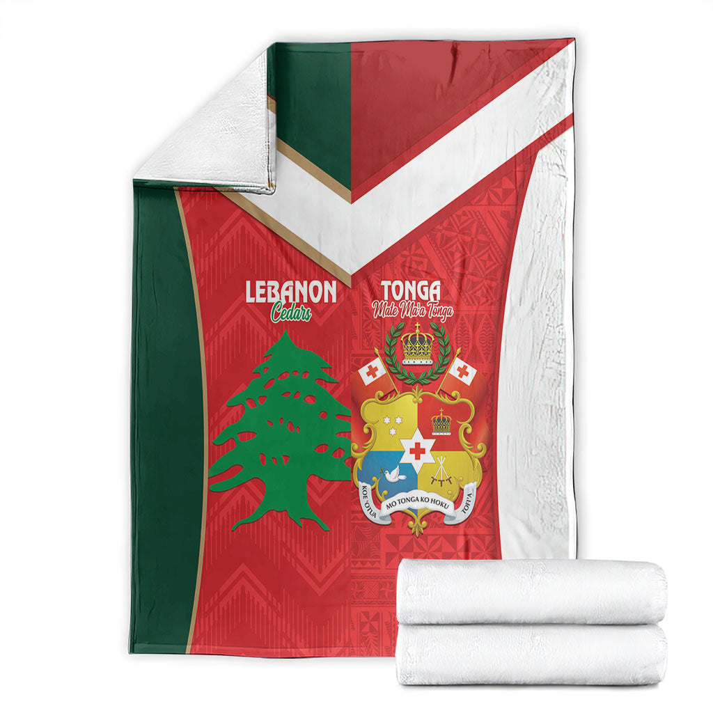 Rugby Tonga and Lebanon Blanket Mate Maa Tonga Cedars Together LT14 - Polynesian Pride