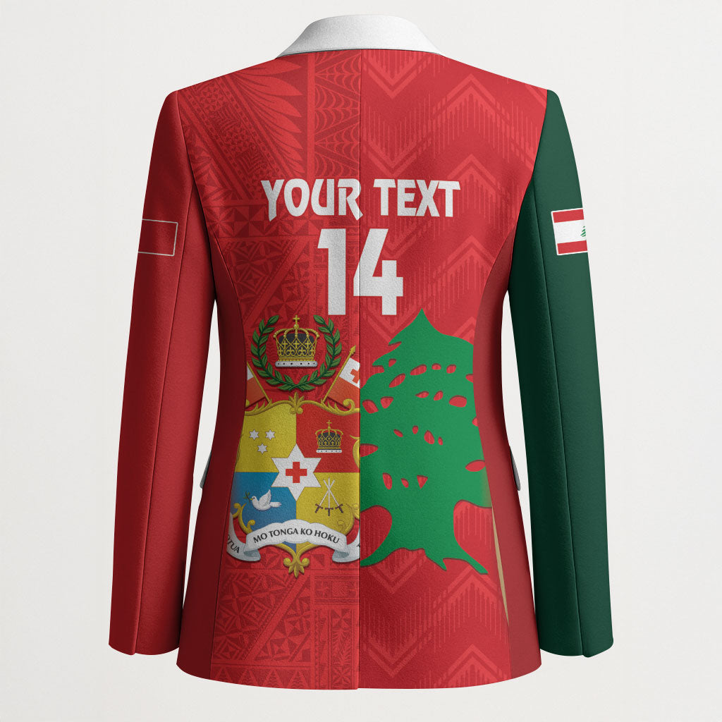 Custom Rugby Tonga and Lebanon Blazer Mate Maa Tonga Cedars Together LT14 - Polynesian Pride
