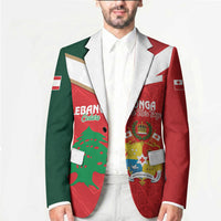 Custom Rugby Tonga and Lebanon Blazer Mate Maa Tonga Cedars Together LT14 - Polynesian Pride
