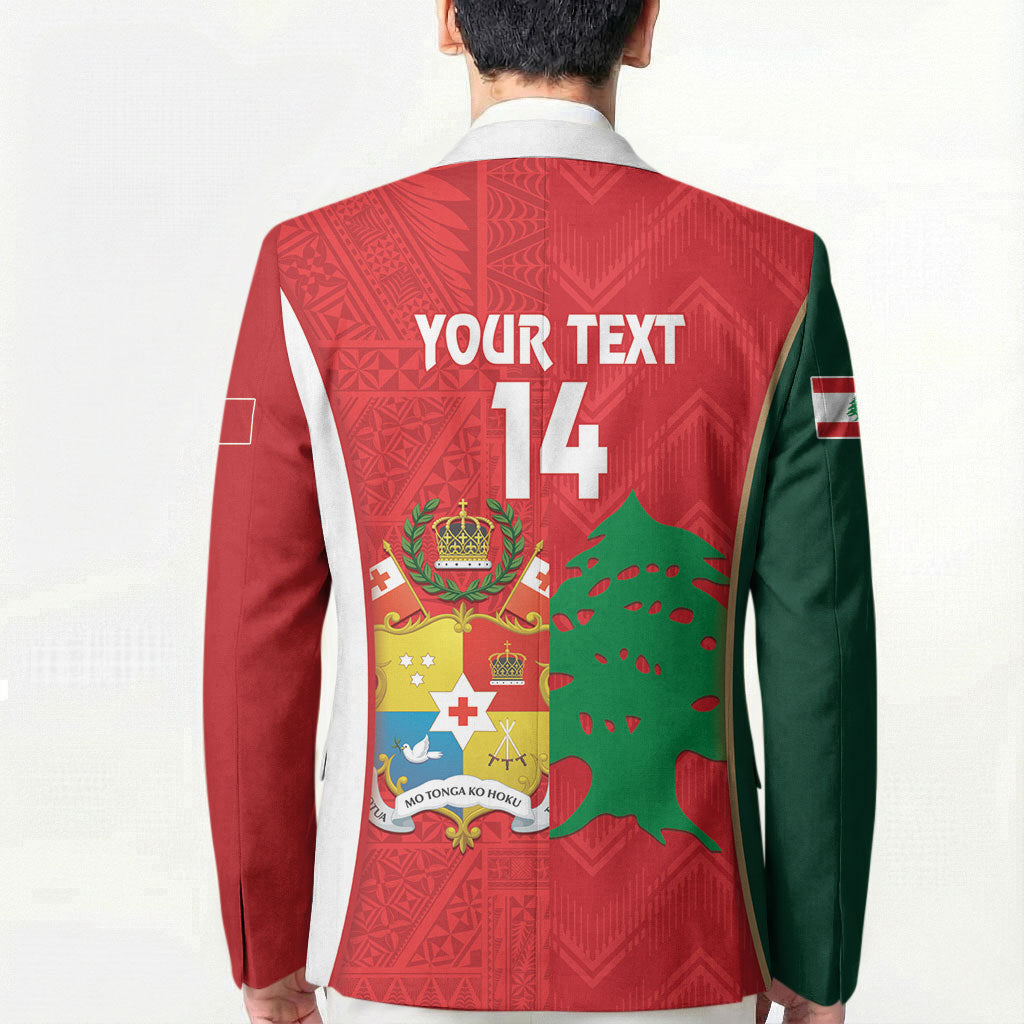 Custom Rugby Tonga and Lebanon Blazer Mate Maa Tonga Cedars Together LT14 - Polynesian Pride