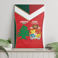Rugby Tonga and Lebanon Canvas Wall Art Mate Maa Tonga Cedars Together LT14 - Polynesian Pride