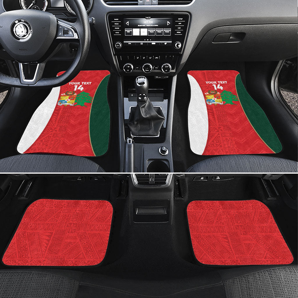 Custom Rugby Tonga and Lebanon Car Mats Mate Maa Tonga Cedars Together LT14 Set 4pcs Multicolor - Polynesian Pride