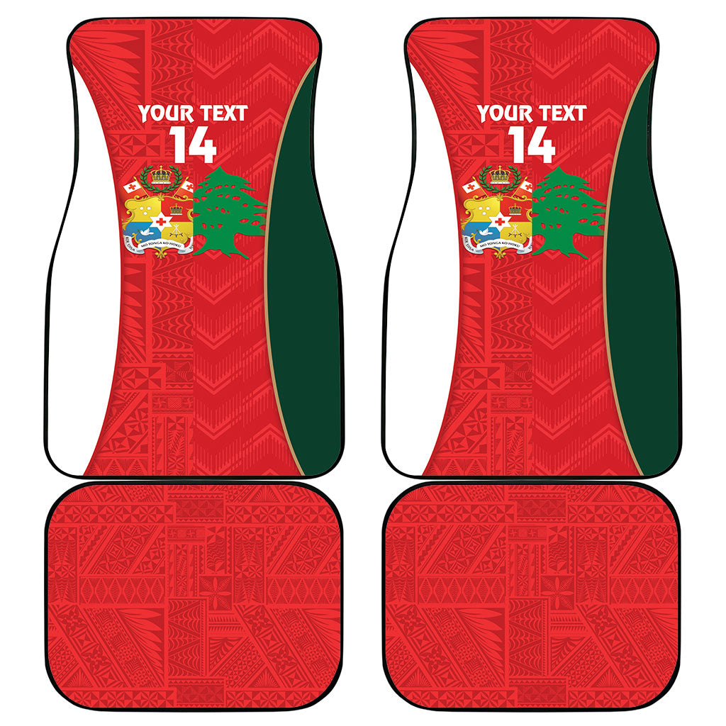 Custom Rugby Tonga and Lebanon Car Mats Mate Maa Tonga Cedars Together LT14 - Polynesian Pride