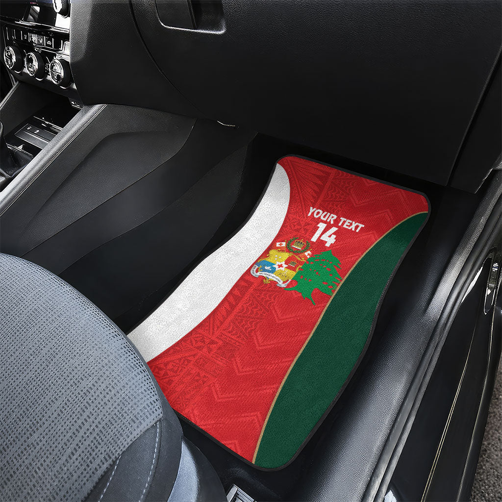 Custom Rugby Tonga and Lebanon Car Mats Mate Maa Tonga Cedars Together LT14 - Polynesian Pride