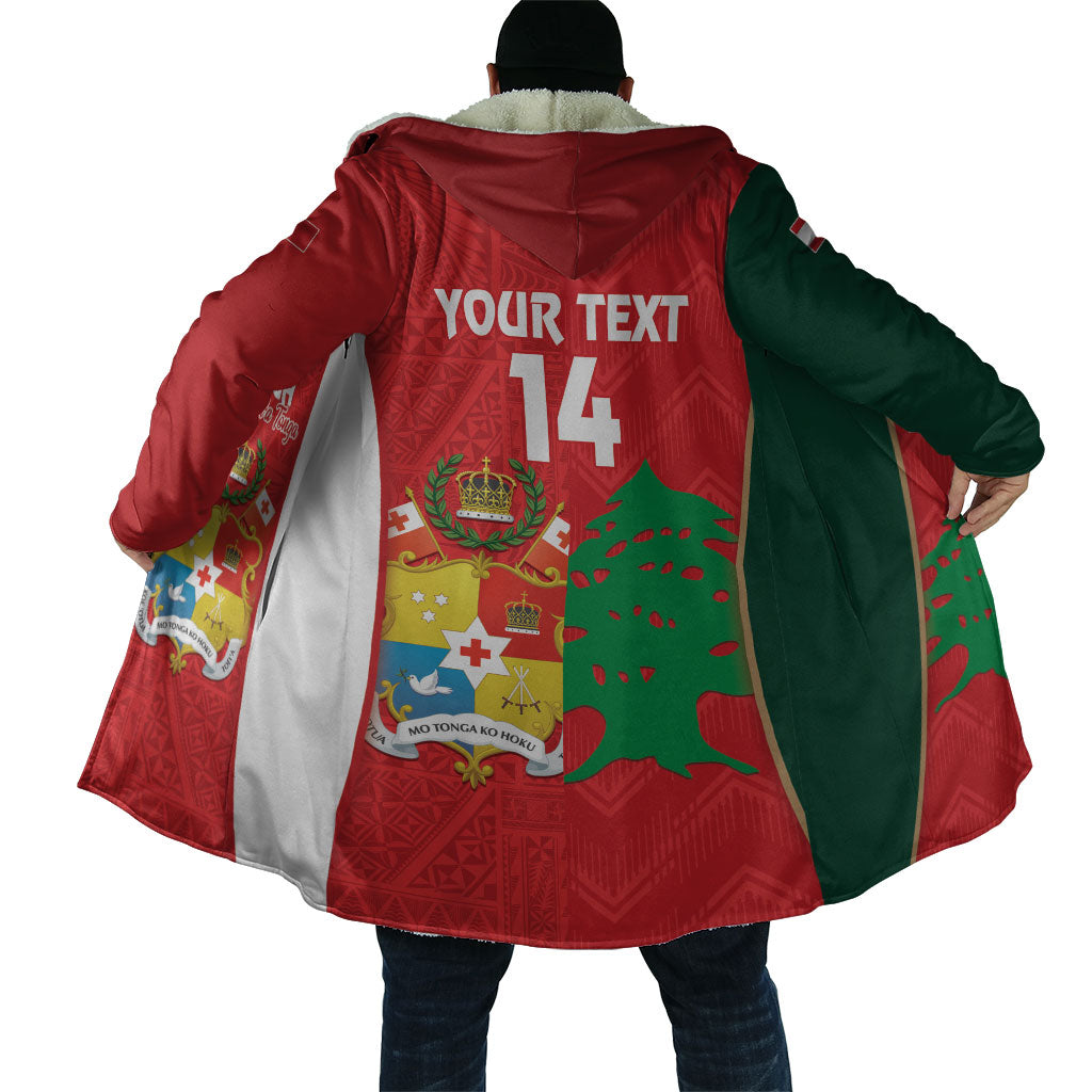 Custom Rugby Tonga and Lebanon Cloak Mate Maa Tonga Cedars Together LT14 - Polynesian Pride