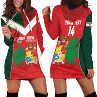Custom Rugby Tonga and Lebanon Hoodie Dress Mate Maa Tonga Cedars Together LT14 - Polynesian Pride