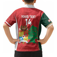 Custom Rugby Tonga and Lebanon Kid Hawaiian Shirt Mate Maa Tonga Cedars Together LT14 - Polynesian Pride