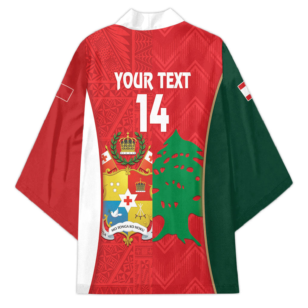 Custom Rugby Tonga and Lebanon Kimono Mate Maa Tonga Cedars Together LT14 - Polynesian Pride