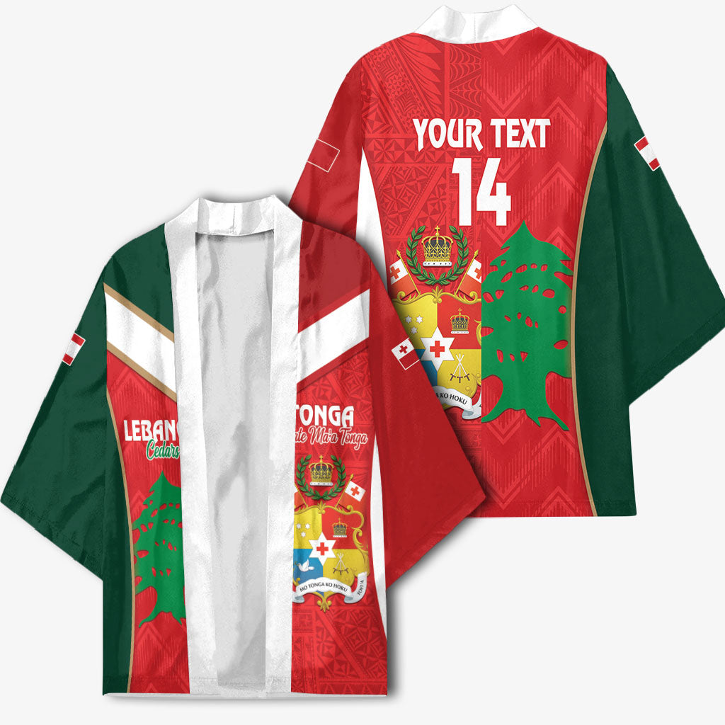Custom Rugby Tonga and Lebanon Kimono Mate Maa Tonga Cedars Together LT14 - Polynesian Pride