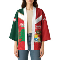 Custom Rugby Tonga and Lebanon Kimono Mate Maa Tonga Cedars Together LT14 - Polynesian Pride