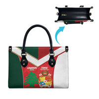 Rugby Tonga and Lebanon Leather Bag Mate Maa Tonga Cedars Together LT14 - Polynesian Pride