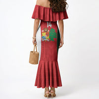 Custom Rugby Tonga and Lebanon Mermaid Dress Mate Maa Tonga Cedars Together LT14 - Polynesian Pride