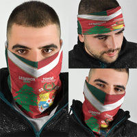 Rugby Tonga and Lebanon Neck Gaiter Mate Maa Tonga Cedars Together LT14 - Polynesian Pride