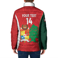 Custom Rugby Tonga and Lebanon Padded Jacket Mate Maa Tonga Cedars Together LT14 - Polynesian Pride