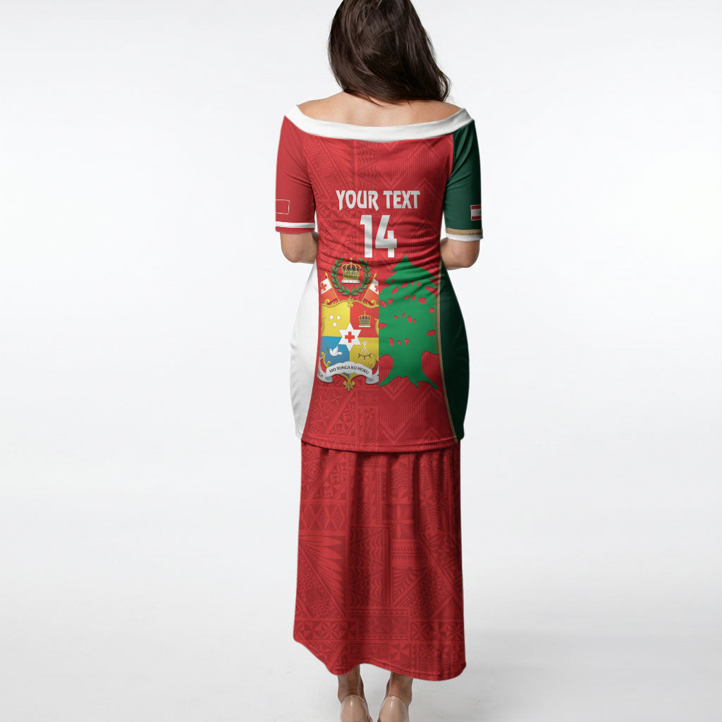 Custom Rugby Tonga and Lebanon Puletasi Mate Maa Tonga Cedars Together LT14 - Polynesian Pride