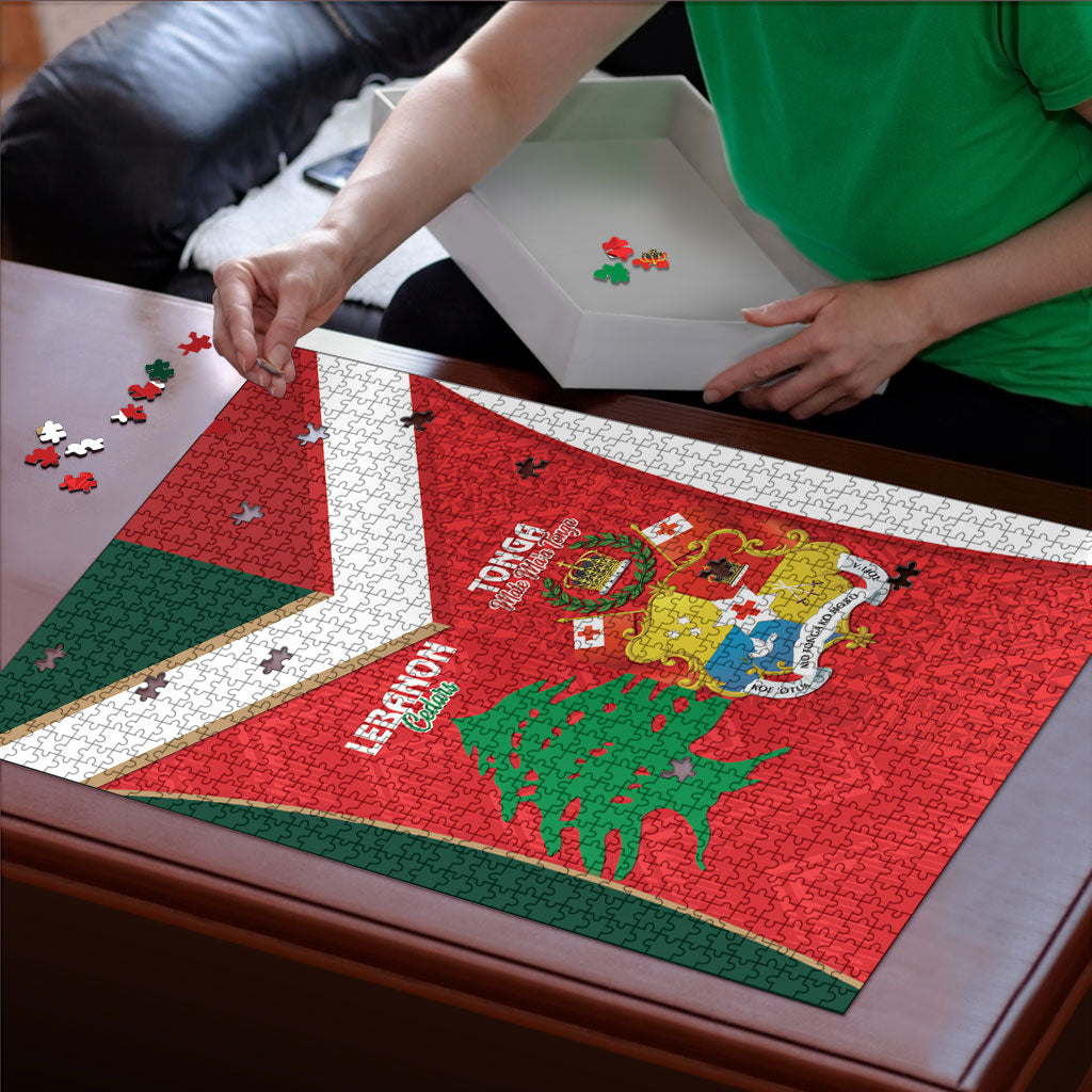 Rugby Tonga and Lebanon Puzzle Mate Maa Tonga Cedars Together LT14 - Polynesian Pride