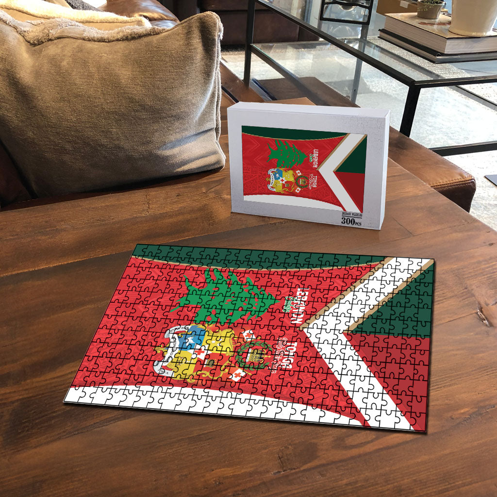 Rugby Tonga and Lebanon Puzzle Mate Maa Tonga Cedars Together LT14 - Polynesian Pride