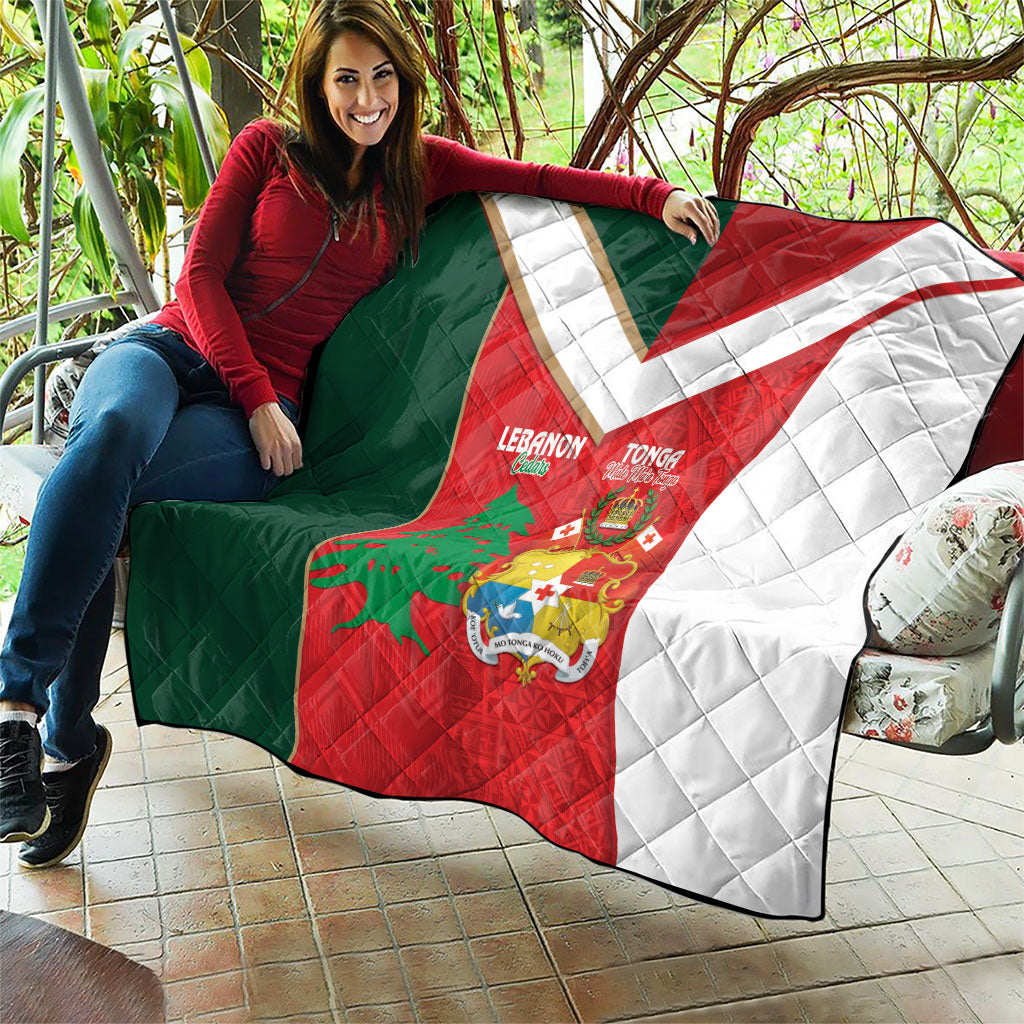 Rugby Tonga and Lebanon Quilt Mate Maa Tonga Cedars Together LT14 - Polynesian Pride