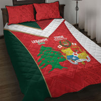 Rugby Tonga and Lebanon Quilt Bed Set Mate Maa Tonga Cedars Together LT14 Multicolor - Polynesian Pride