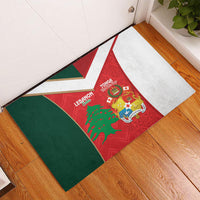 Rugby Tonga and Lebanon Rubber Doormat Mate Maa Tonga Cedars Together LT14 - Polynesian Pride