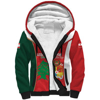 Custom Rugby Tonga and Lebanon Sherpa Hoodie Mate Maa Tonga Cedars Together LT14 Unisex Multicolor - Polynesian Pride