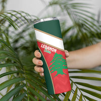 Rugby Tonga and Lebanon Skinny Tumbler Mate Maa Tonga Cedars Together LT14 - Polynesian Pride