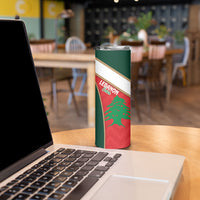 Rugby Tonga and Lebanon Skinny Tumbler Mate Maa Tonga Cedars Together LT14 - Polynesian Pride