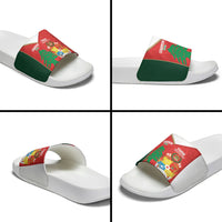 Rugby Tonga and Lebanon Slide Sandals Mate Maa Tonga Cedars Together LT14 - Polynesian Pride