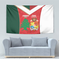 Rugby Tonga and Lebanon Tapestry Mate Maa Tonga Cedars Together LT14 - Polynesian Pride