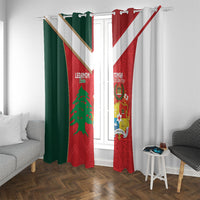 Rugby Tonga and Lebanon Window Curtain Mate Maa Tonga Cedars Together LT14 With Grommets Multicolor - Polynesian Pride