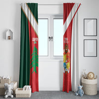 Rugby Tonga and Lebanon Window Curtain Mate Maa Tonga Cedars Together LT14 - Polynesian Pride