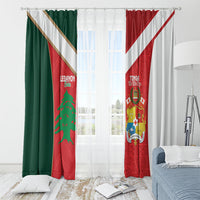 Rugby Tonga and Lebanon Window Curtain Mate Maa Tonga Cedars Together LT14 - Polynesian Pride