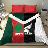 Rugby New Zealand and Lebanon Bedding Set All Black Cedars Together LT14 - Polynesian Pride