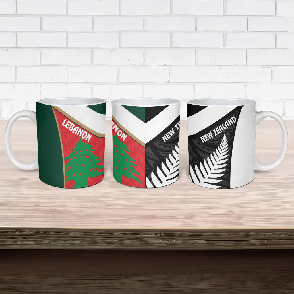 Rugby New Zealand and Lebanon Ceramic Mug All Black Cedars Together LT14 - Polynesian Pride
