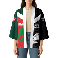 Custom Rugby New Zealand and Lebanon Kimono All Black Cedars Together LT14 - Polynesian Pride