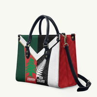 Rugby New Zealand and Lebanon Leather Bag All Black Cedars Together LT14 Multicolor - Polynesian Pride