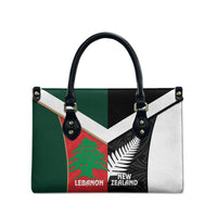 Rugby New Zealand and Lebanon Leather Bag All Black Cedars Together LT14 - Polynesian Pride