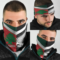 Rugby New Zealand and Lebanon Neck Gaiter All Black Cedars Together LT14 - Polynesian Pride