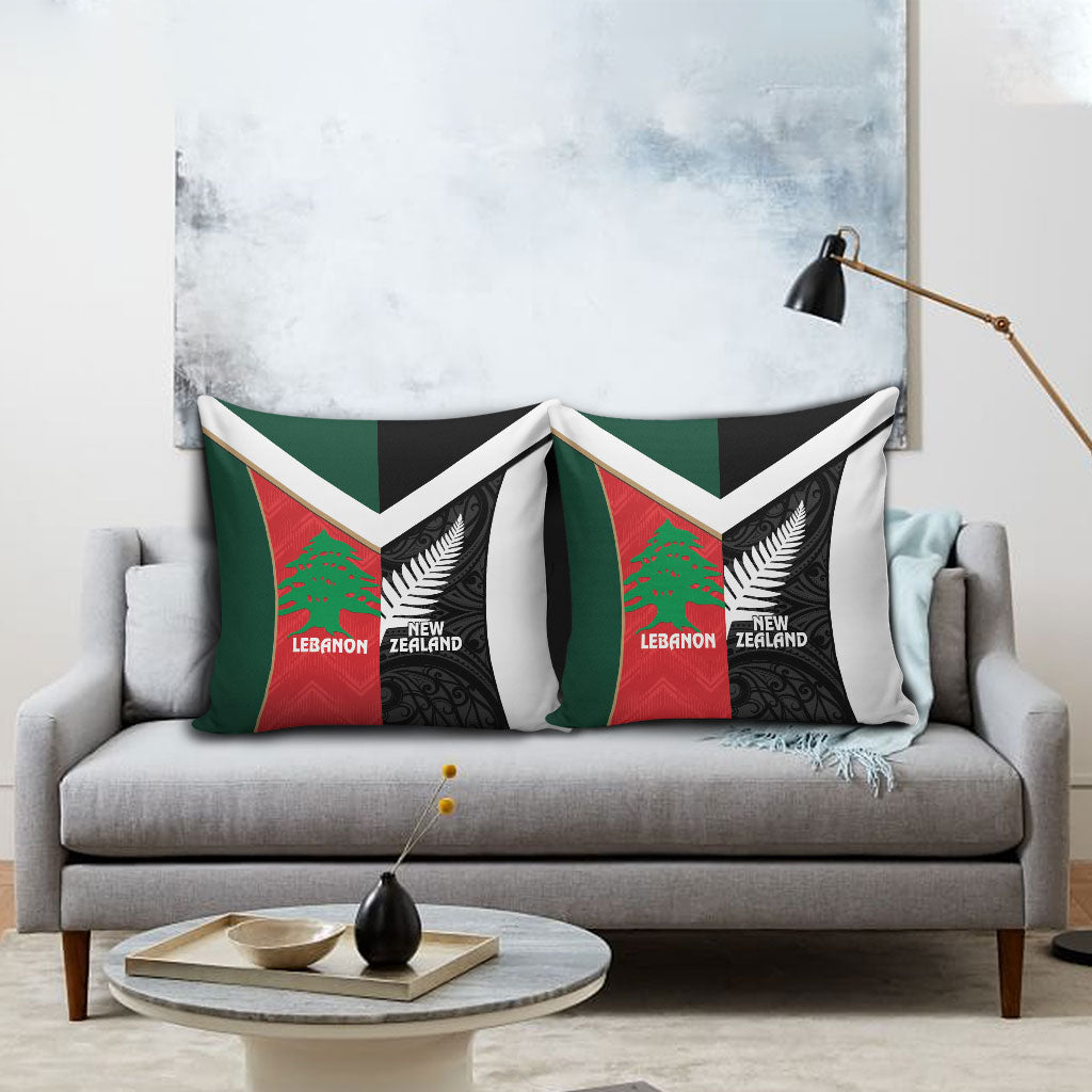 Rugby New Zealand and Lebanon Pillow Cover All Black Cedars Together LT14 - Polynesian Pride