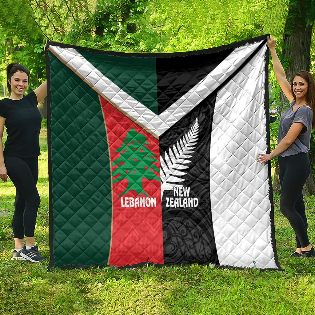 Rugby New Zealand and Lebanon Quilt All Black Cedars Together LT14 - Polynesian Pride