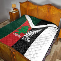 Rugby New Zealand and Lebanon Quilt All Black Cedars Together LT14 - Polynesian Pride