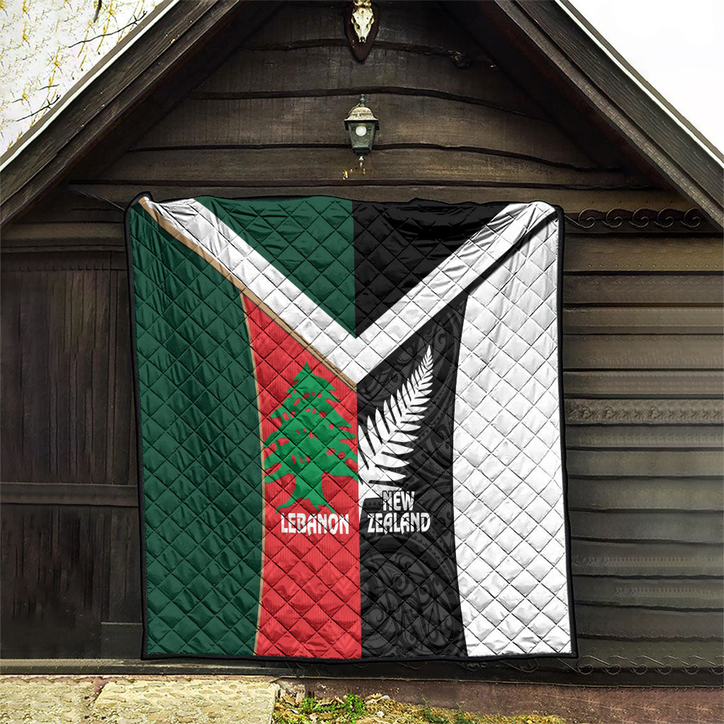 Rugby New Zealand and Lebanon Quilt All Black Cedars Together LT14 - Polynesian Pride