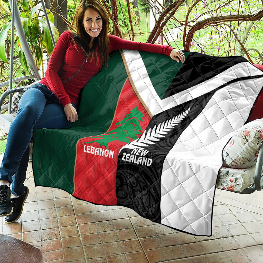Rugby New Zealand and Lebanon Quilt All Black Cedars Together LT14 - Polynesian Pride