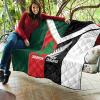 Rugby New Zealand and Lebanon Quilt All Black Cedars Together LT14 - Polynesian Pride