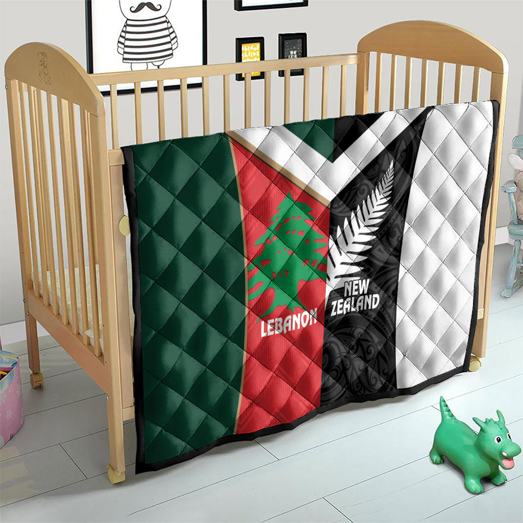 Rugby New Zealand and Lebanon Quilt All Black Cedars Together LT14 - Polynesian Pride
